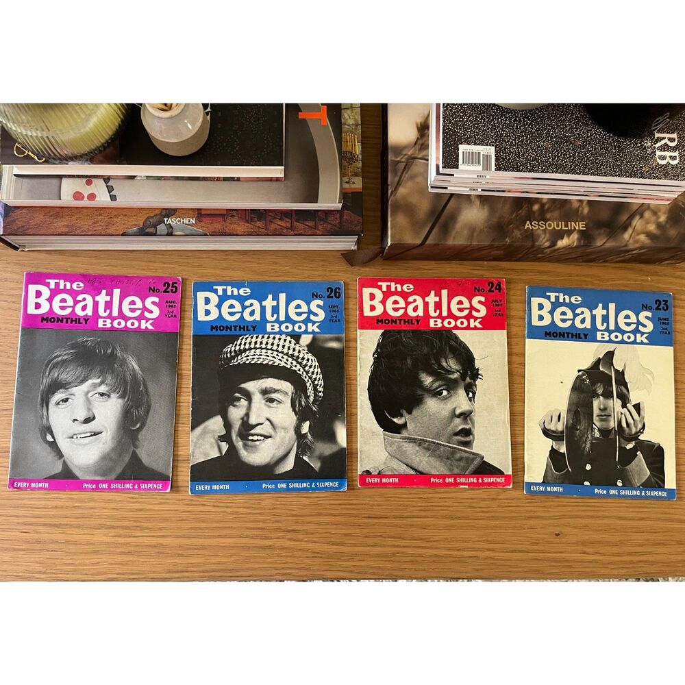 VTG 60's The Beatles Book - UK Fan Club Magazine Collection (set of 4)